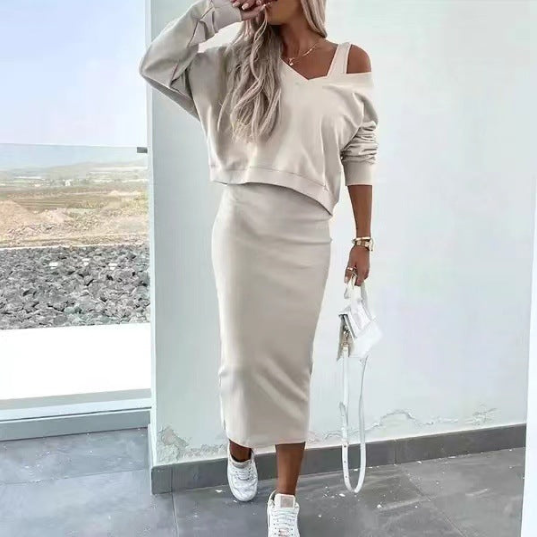 Eva & Blake™ | Two-Piece Off-Shoulder Set