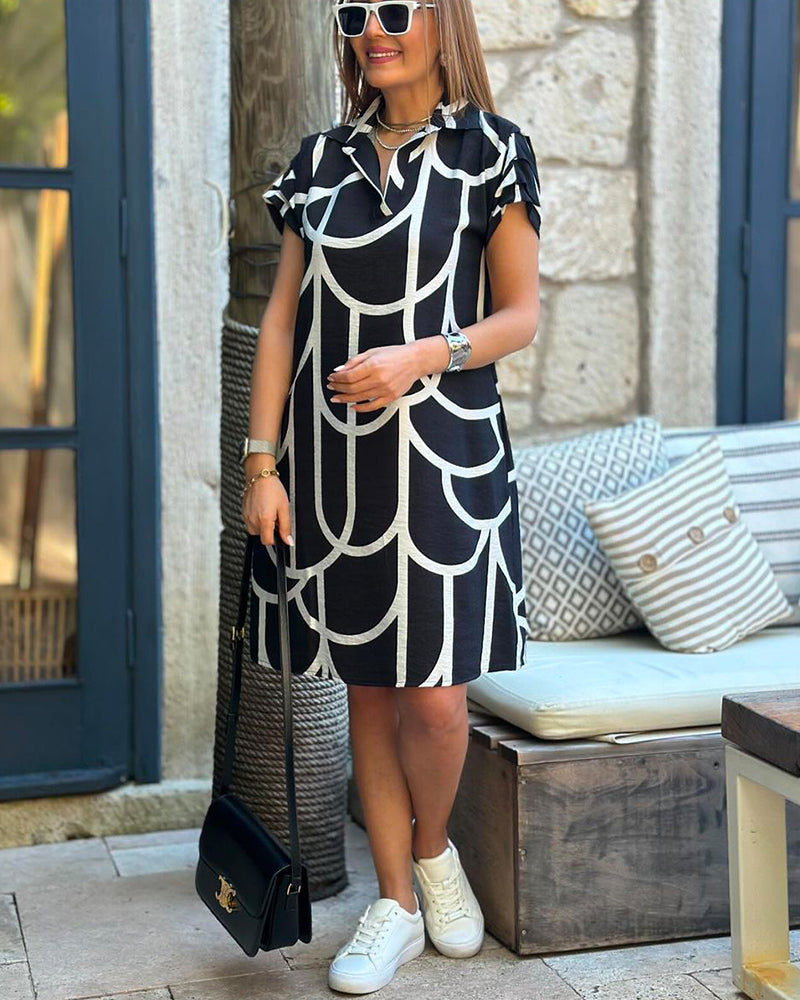 Eva & Blake™ | Polo Dress with Graphic Print