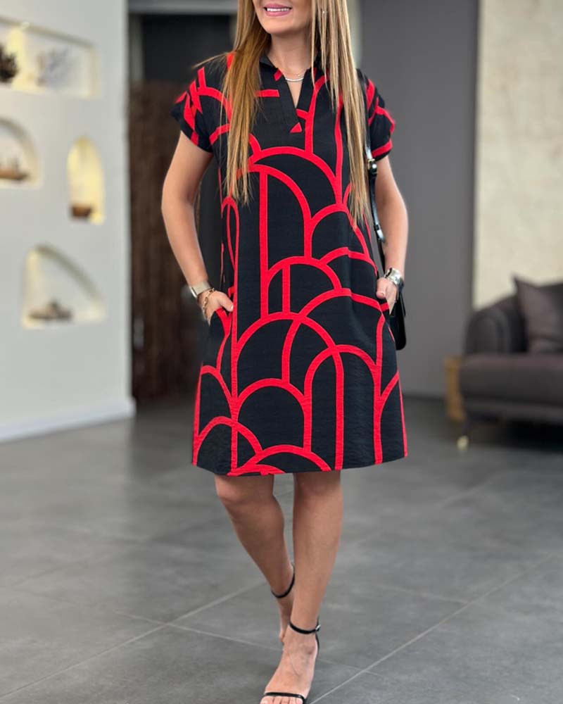 Eva & Blake™ | Polo Dress with Graphic Print