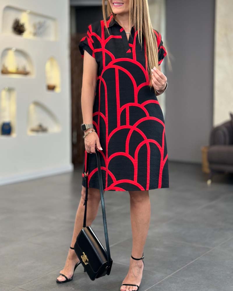 Eva & Blake™ | Polo Dress with Graphic Print