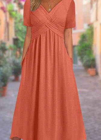 Eva & Blake™ | Midi Dress with Waist Seam and Pockets