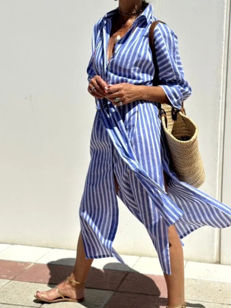 Eva & Blake™ | Striped Shirt Dress