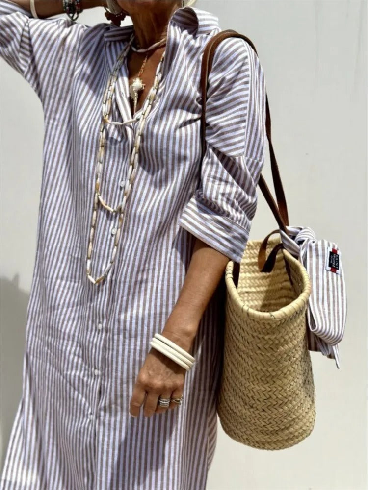 Eva & Blake™ | Striped Shirt Dress