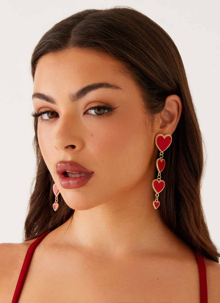 Eva & Blake™ | Red Love Earrings