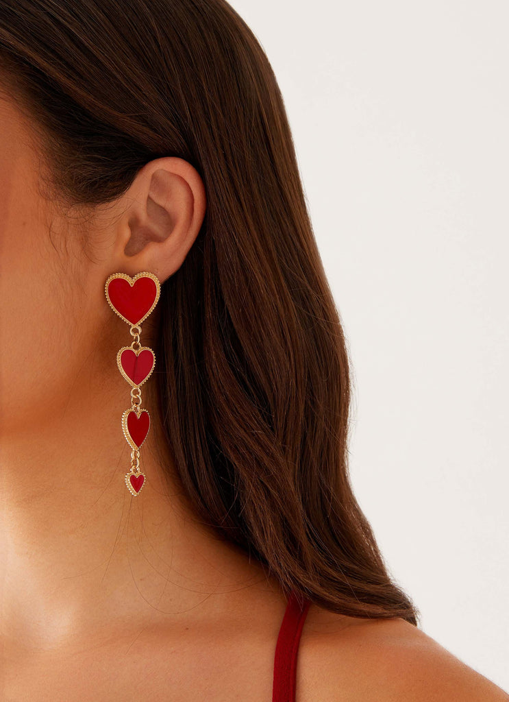 Eva & Blake™ | Red Love Earrings