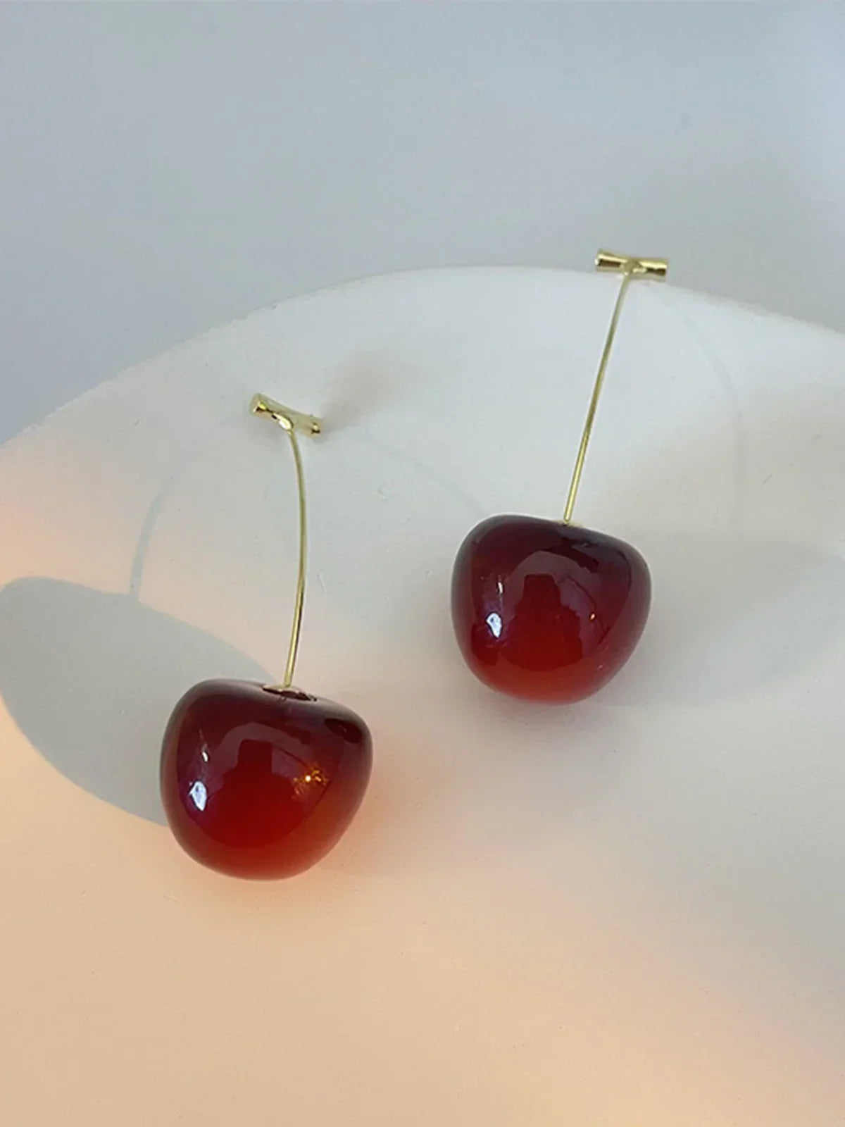 Eva & Blake™ | Cherry Drop Earrings Burgundy