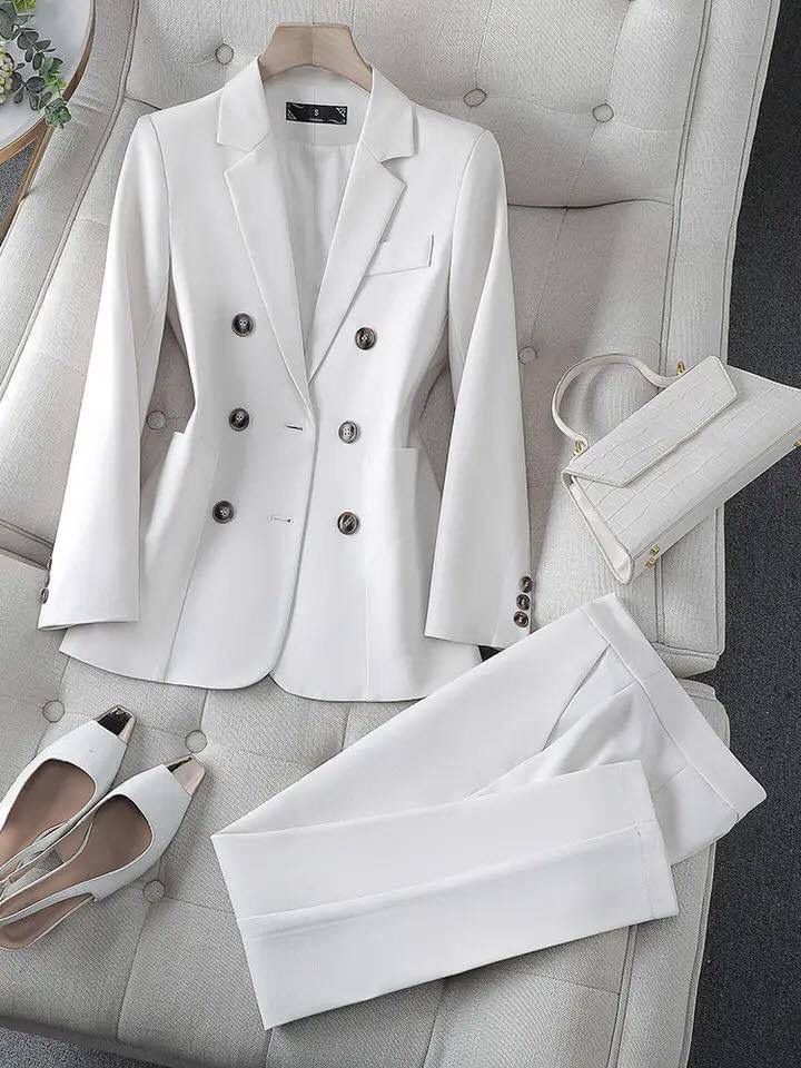 Eva & Blake™ | Blazer and Trouser Set in Nude