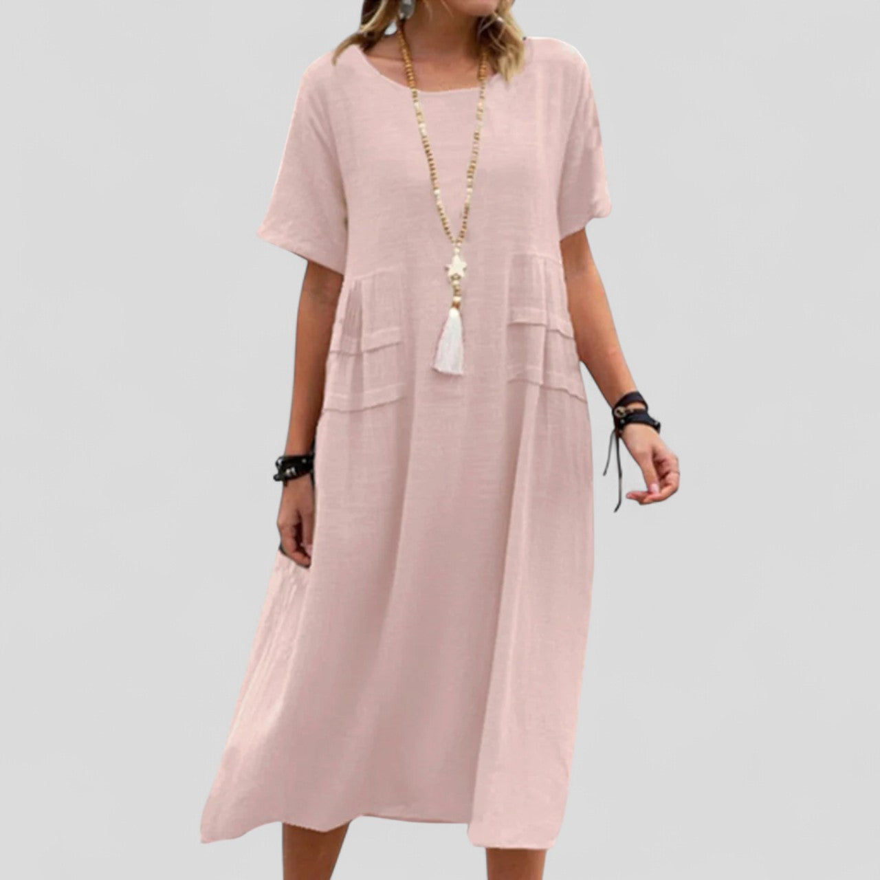 Eva & Blake™ | Relaxed Midi Dress with Pockets