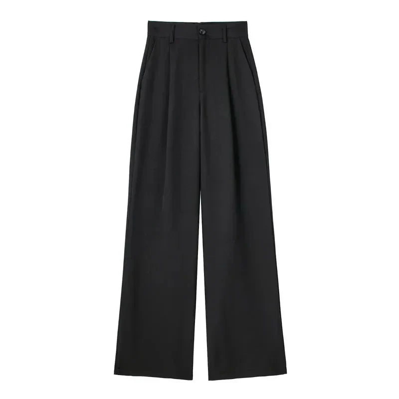 Eva & Blake™ | Elegant Ecru Wide Trousers