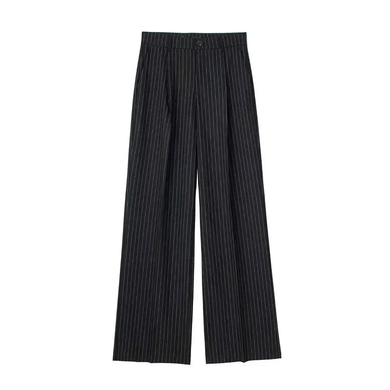 Eva & Blake™ | Elegant Ecru Wide Trousers