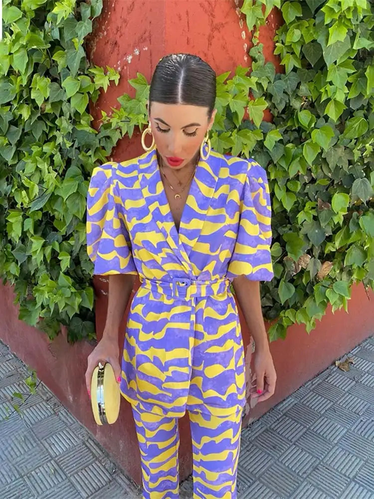 Eva & Blake™ | Power Suit in Pop-Art Style