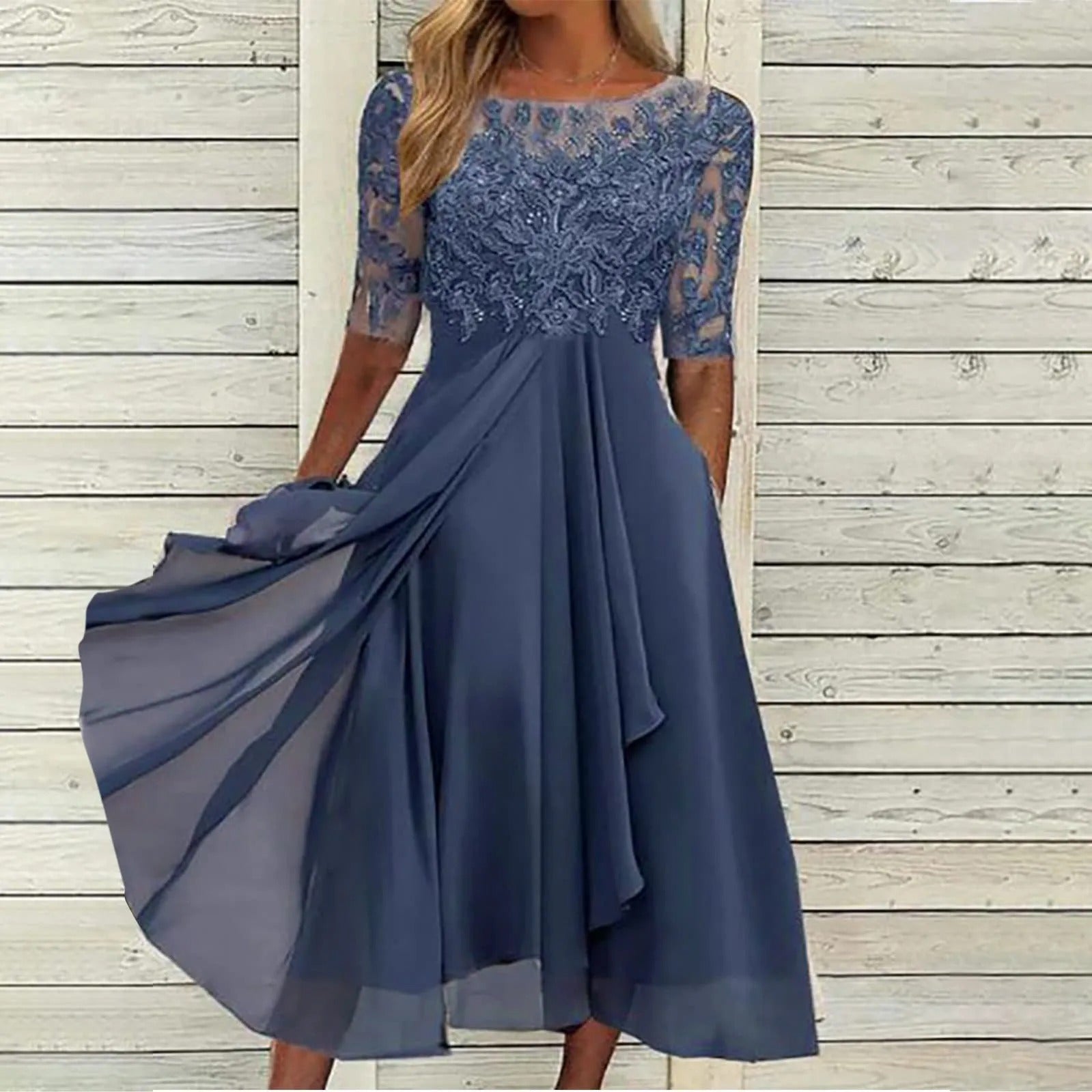 Eva & Blake™ | Elegant Chiffon Coat