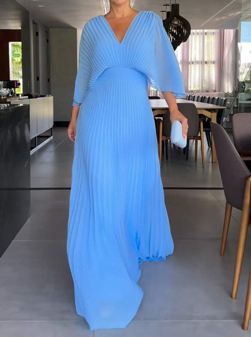 Eva & Blake™ | Pleated Dress Heure Dorée