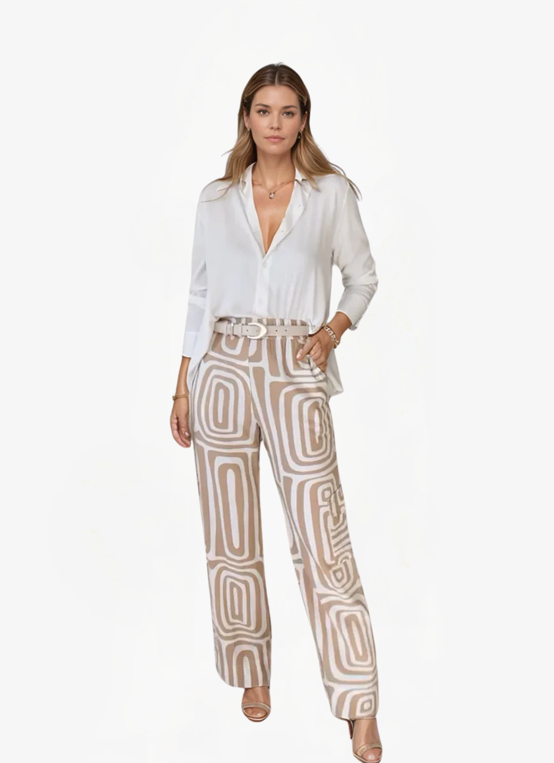 Eva & Blake™ | Retro-Chic Set with Wide Trousers