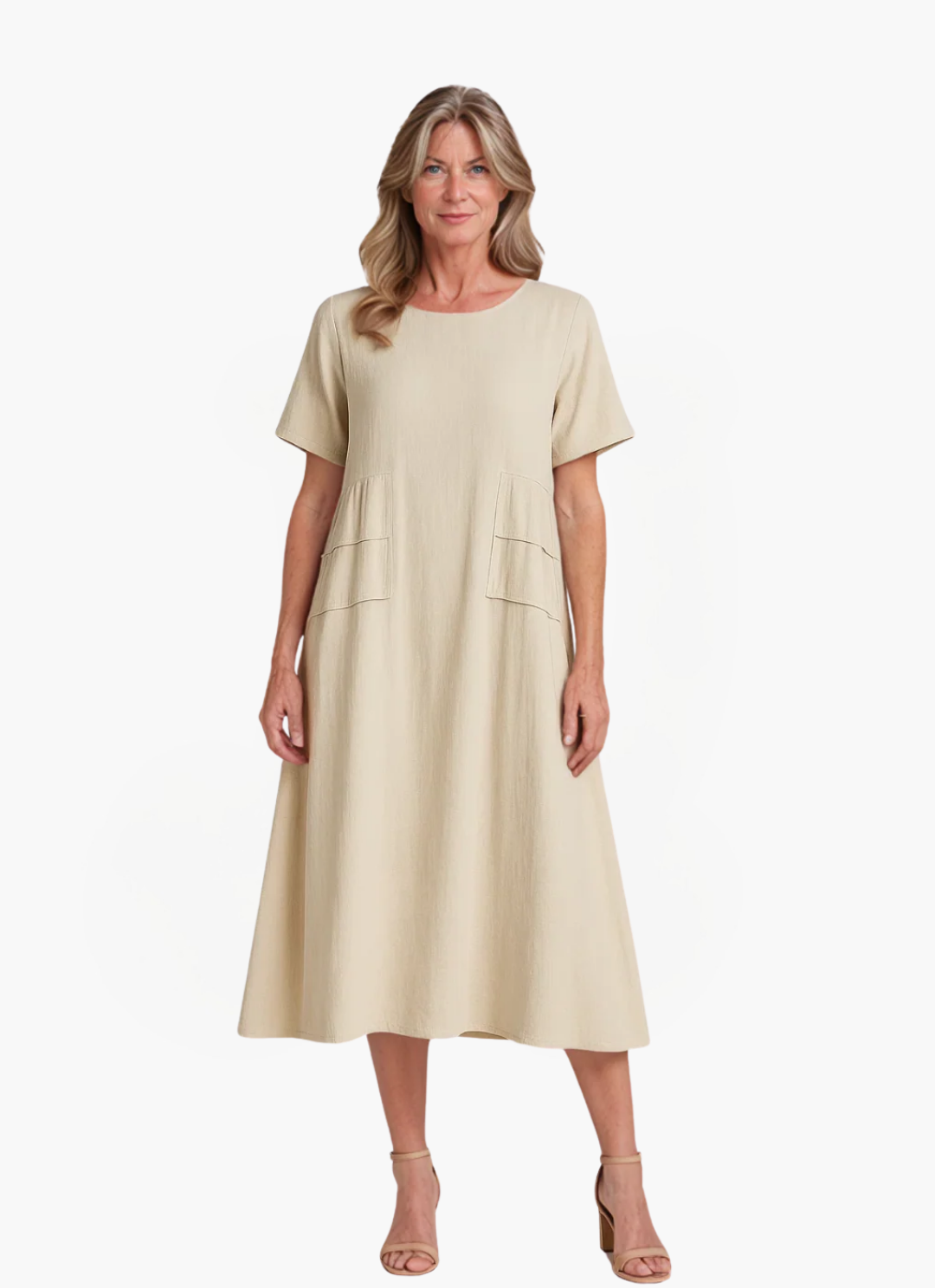 Eva & Blake™ | Relaxed Midi Dress with Pockets