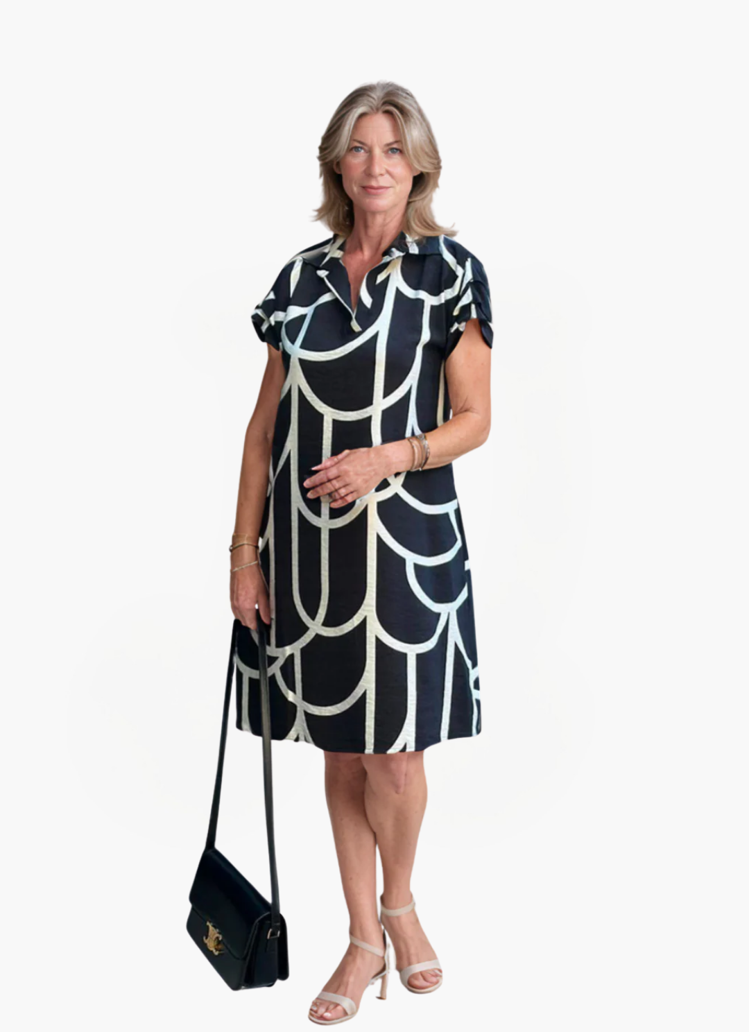 Eva & Blake™ | Polo Dress with Graphic Print