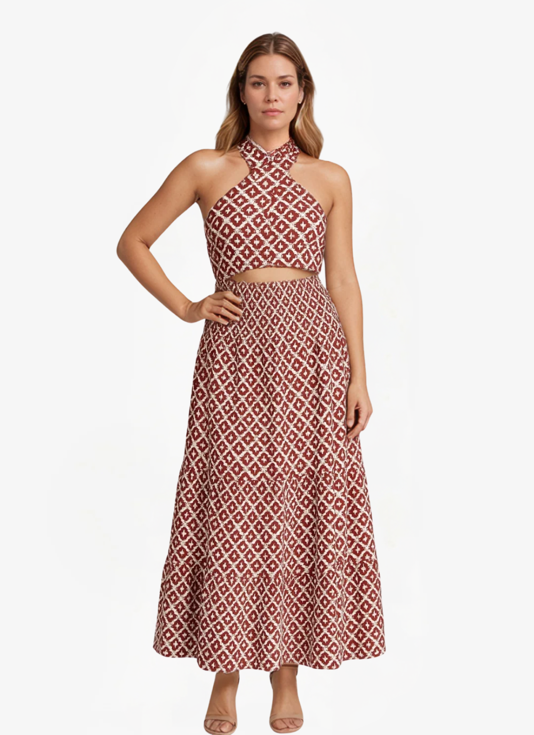 Eva & Blake™ | Halterneck set with desert flower pattern