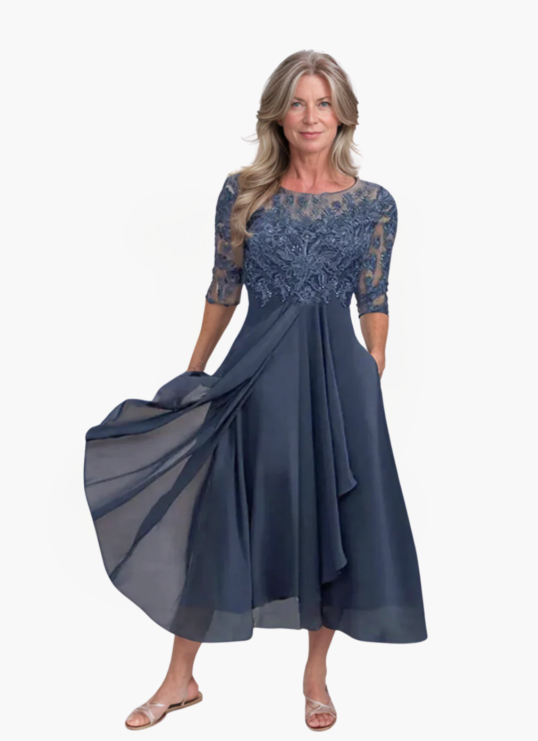 Eva & Blake™ | Elegant Chiffon Coat