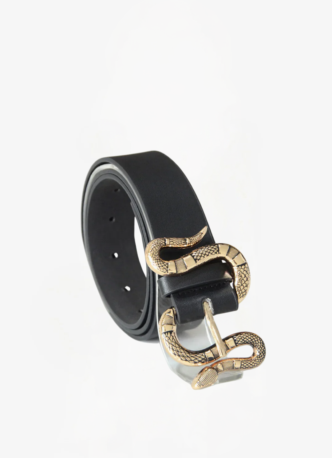 Eva & Blake™ | Leather Belt with Snake Buckle in One