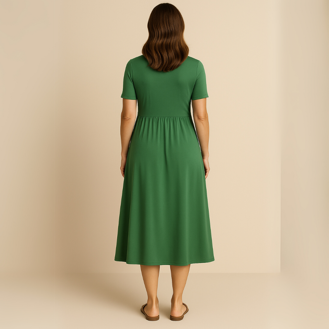 Eva & Blake™ | Midi Dress with V-Neck