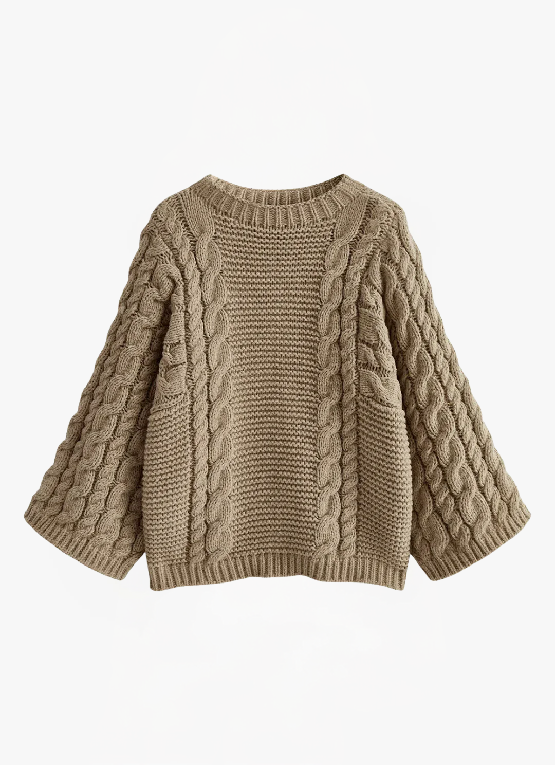 Eva & Blake™ | Jumper with Round Neck in Cable Knit