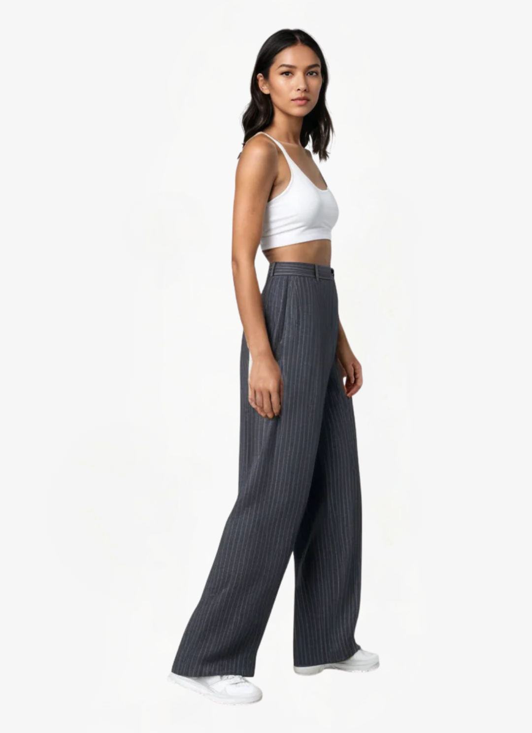 Eva & Blake™ | Elegant Striped Wide Trousers