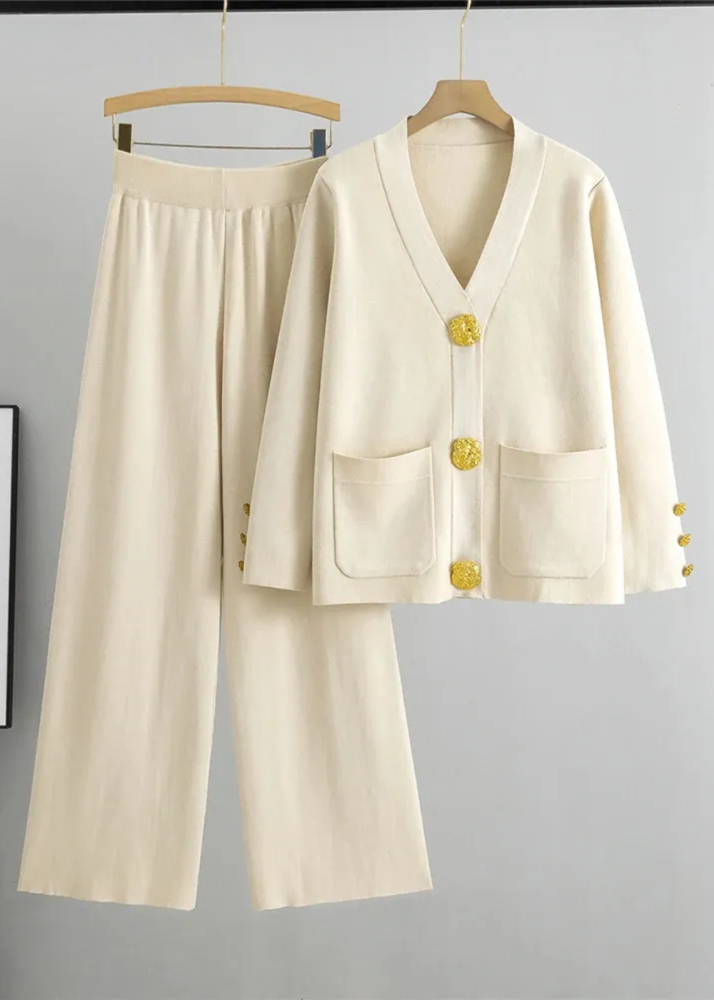 Eva & Blake™ | Knitted Set with Button Placket