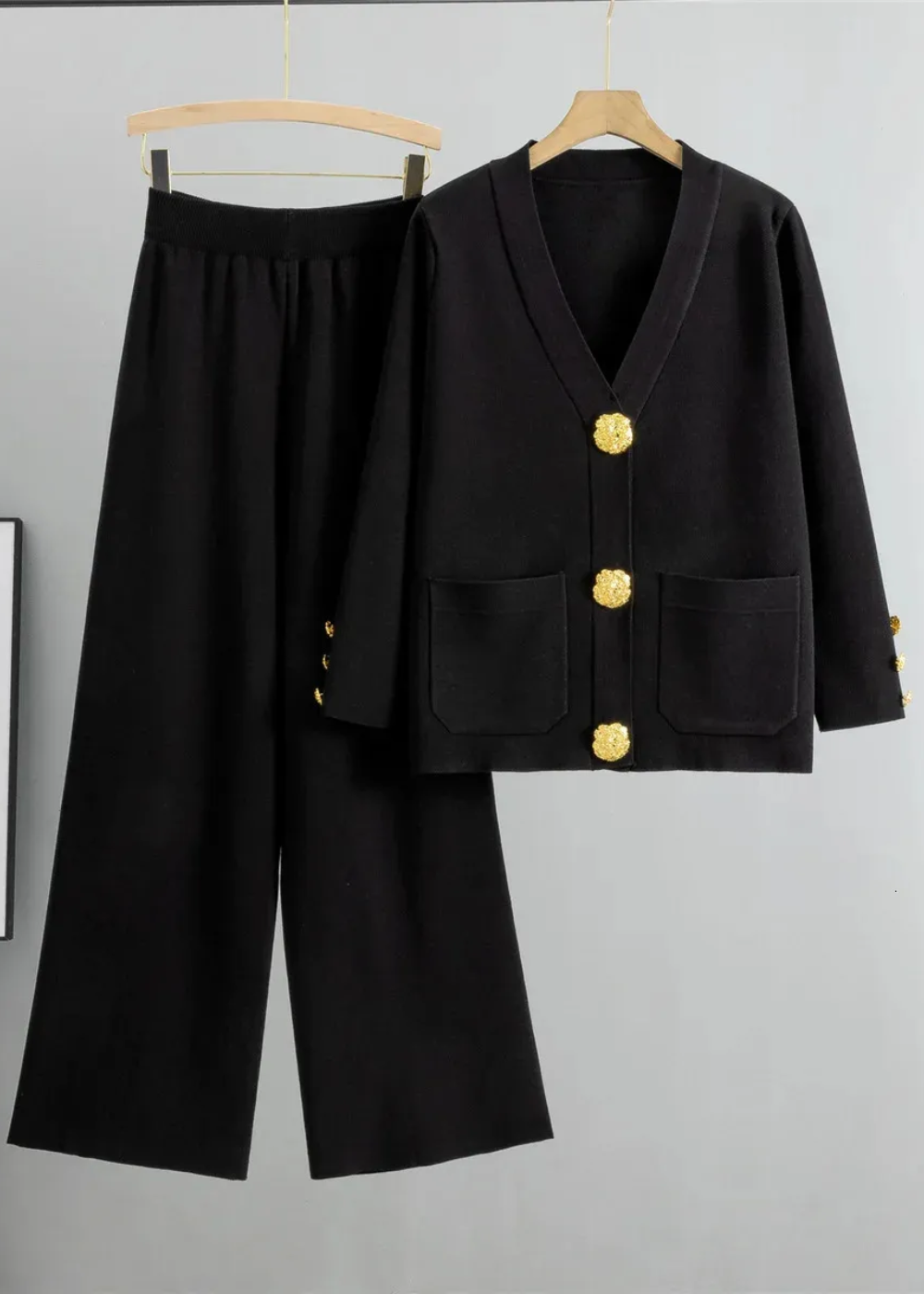 Eva & Blake™ | Knitted Set with Button Placket