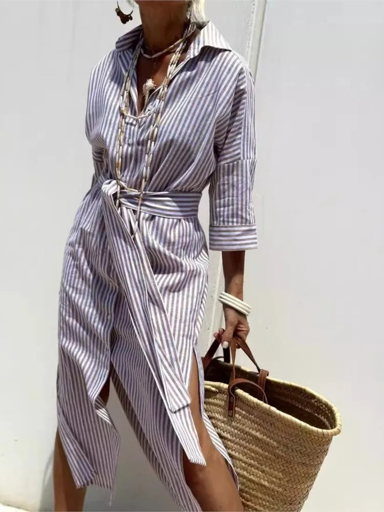 Eva & Blake™ | Striped Shirt Dress