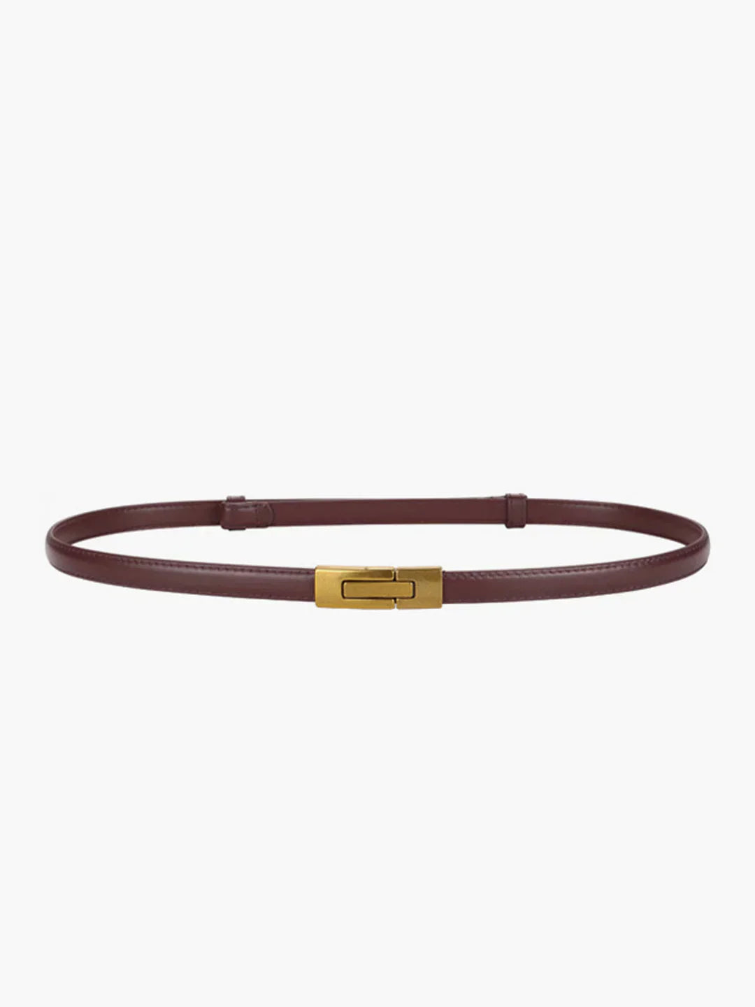 Eva & Blake™ | Slim Vintage Leather Belt with Magnetic Closure