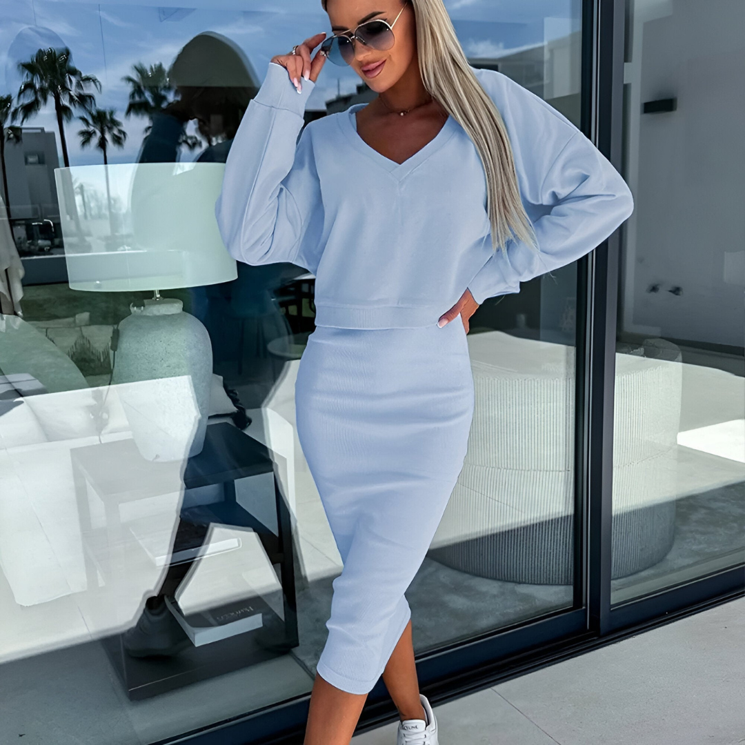 Eva & Blake™ | Two-Piece Off-Shoulder Set