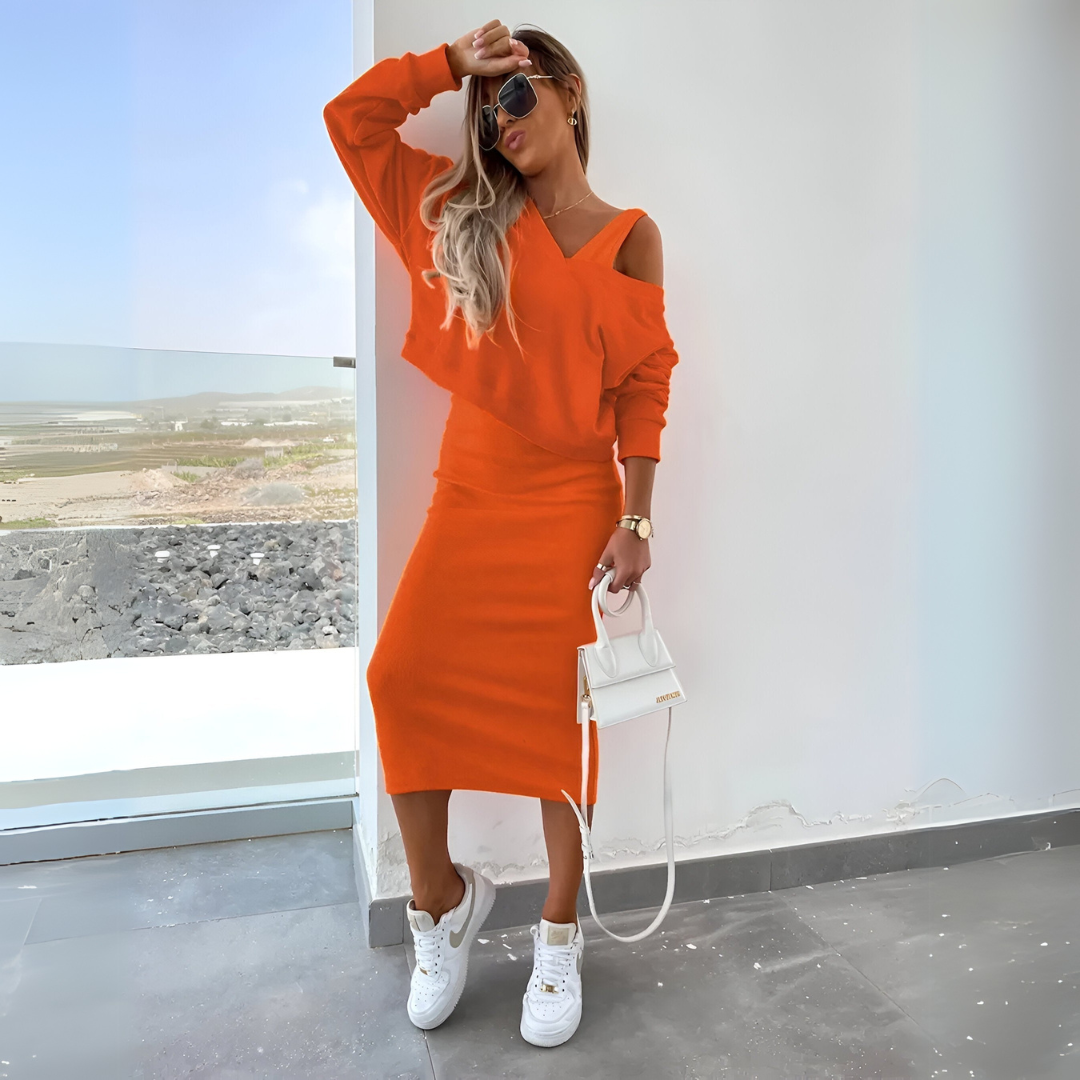 Eva & Blake™ | Two-Piece Off-Shoulder Set