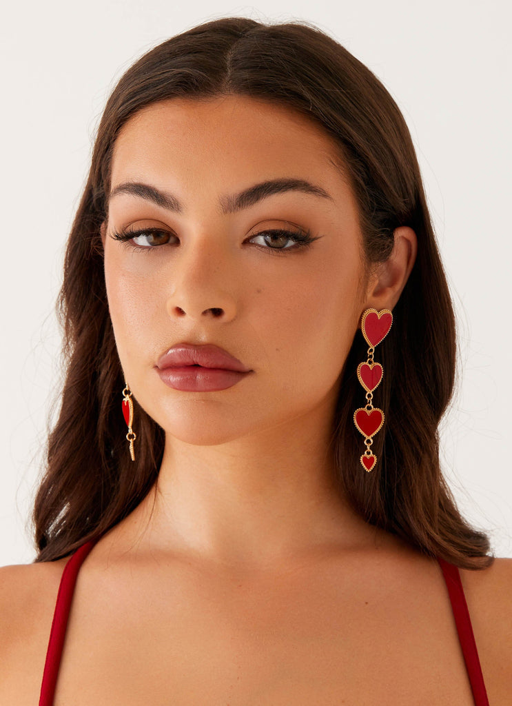 Eva & Blake™ | Red Love Earrings