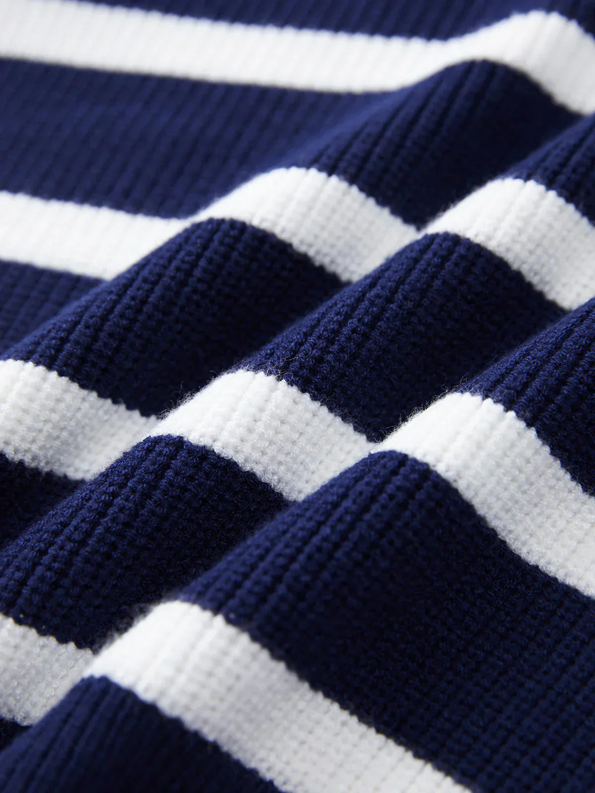 Eva & Blake™ | High Neck Jumper with Contrast Stripes