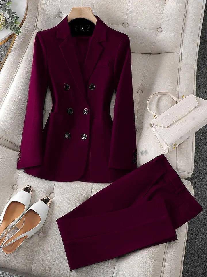 Eva & Blake™ | Blazer and Trouser Set in Nude