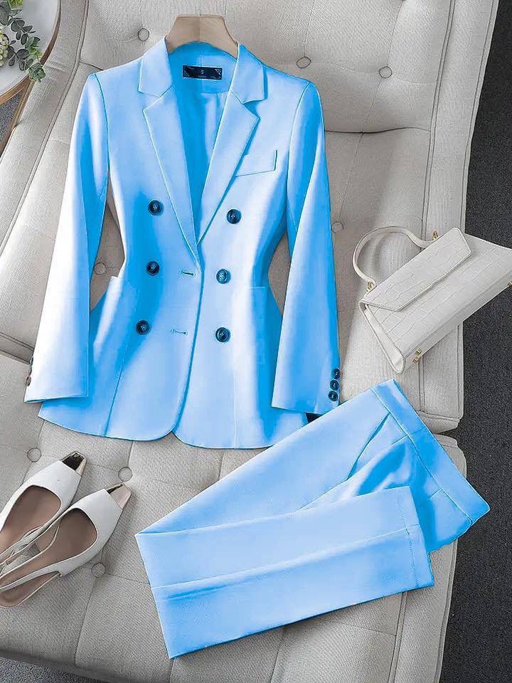Eva & Blake™ | Blazer and Trouser Set in Nude