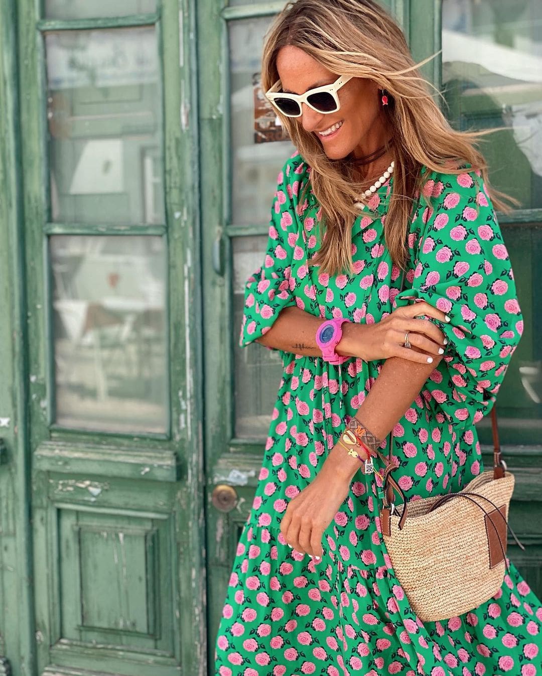Eva & Blake™ | Flowing Dress with Rose Print