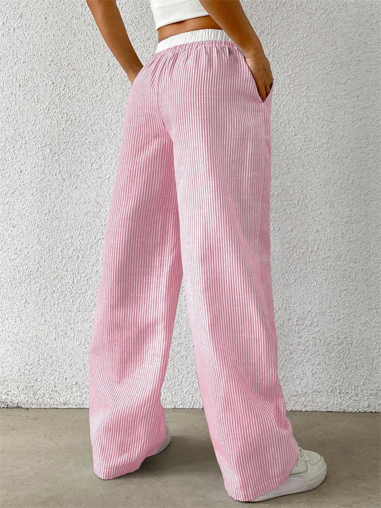 Eva & Blake™ | Striped Wide Trousers