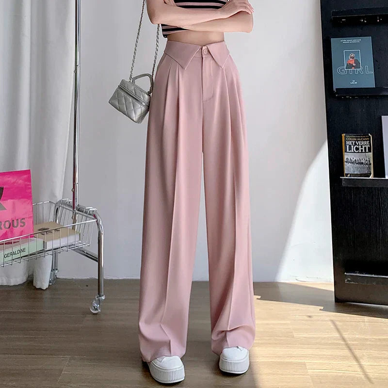 Eva & Blake™ | Elegant Wide-Leg Trousers with Texture
