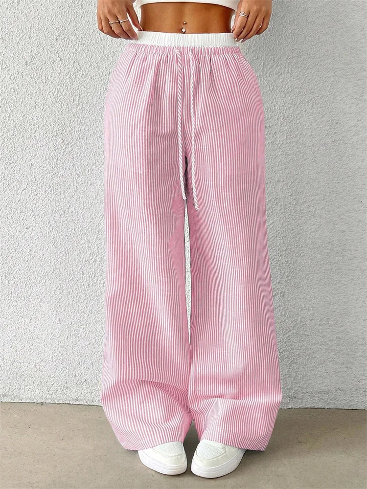 Eva & Blake™ | Striped Wide Trousers