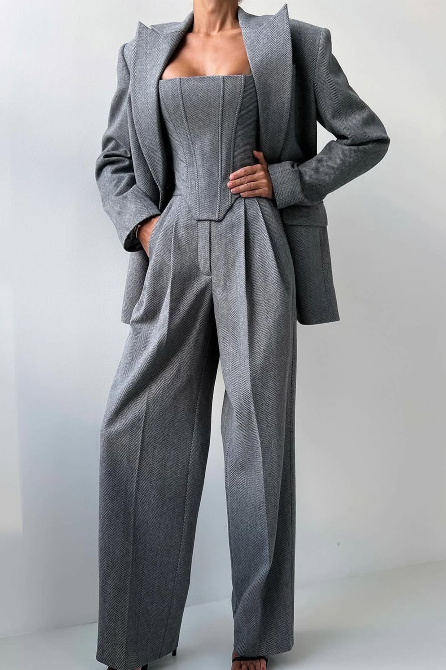 Eva & Blake™ | Double-Breasted Blazer Set