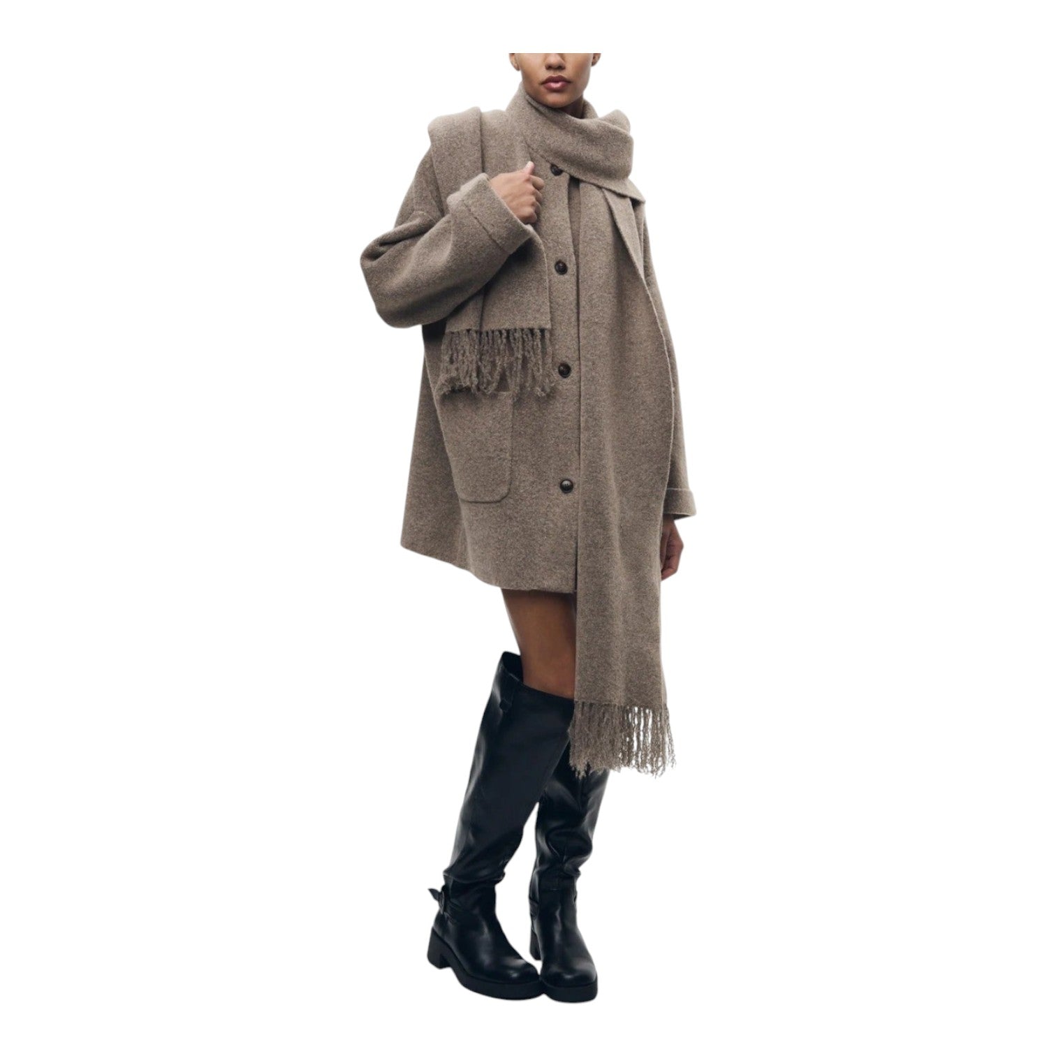 Eva & Blake™ | Cardigan with Scarf
