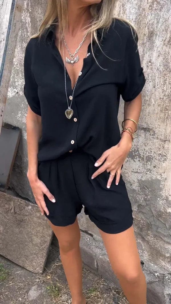 Eva & Blake™ | Button-Up Shirt and Shorts