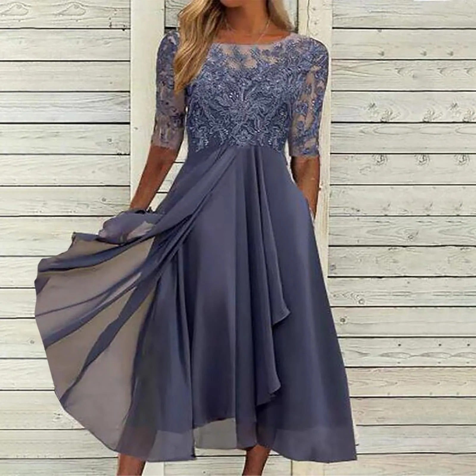Eva & Blake™ | Elegant Chiffon Coat