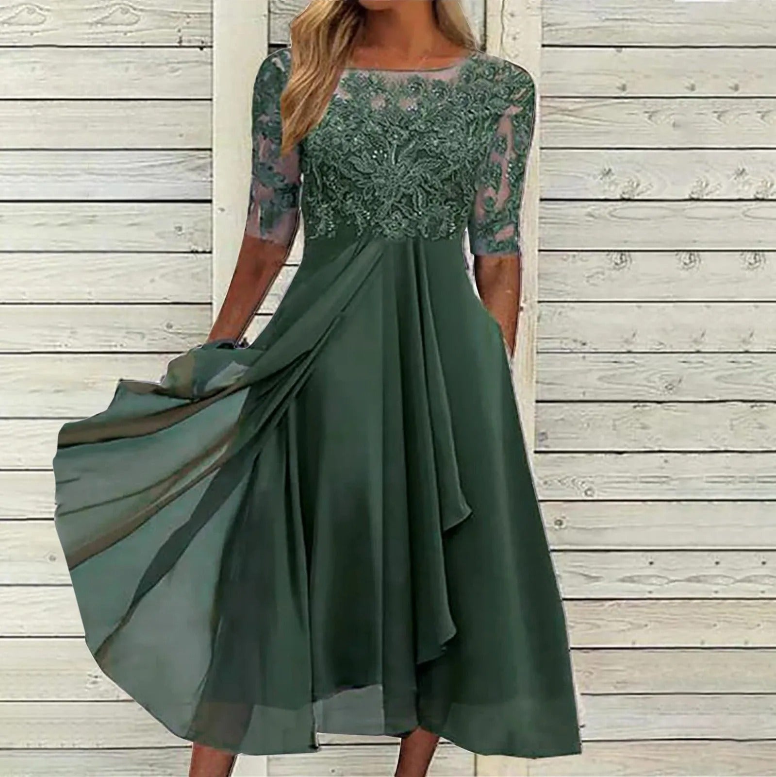 Eva & Blake™ | Elegant Chiffon Coat