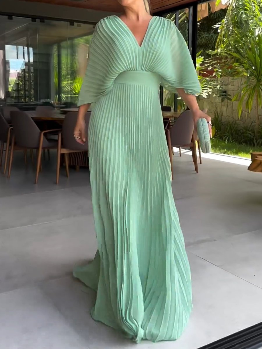 Eva & Blake™ | Pleated Dress Heure Dorée
