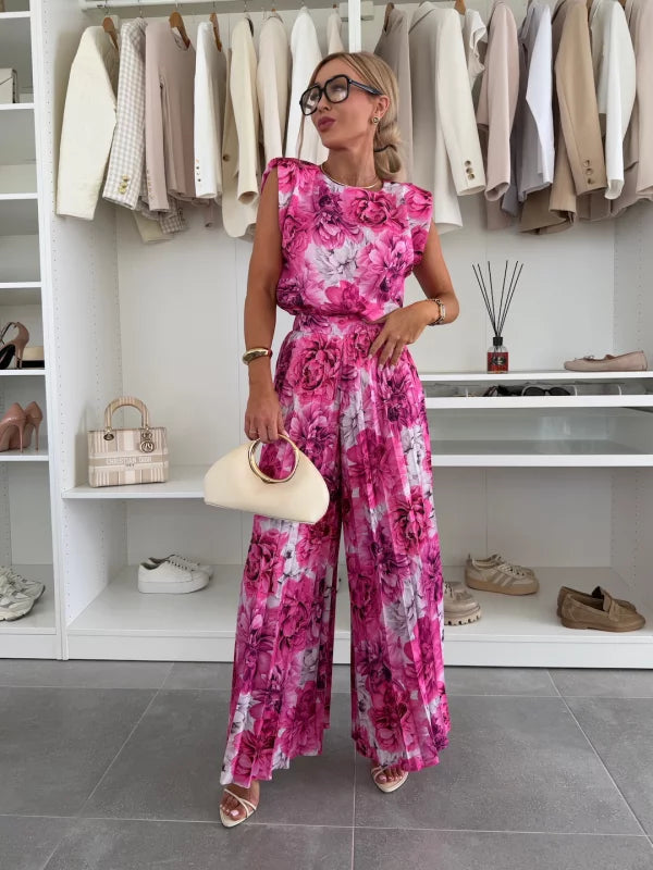 Eva & Blake™ | Elegant set of pleated palazzo trousers